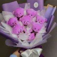 دسته گل و باکس عروسکی|گل مصنوعی|شیراز, گل سرخ|دیوار