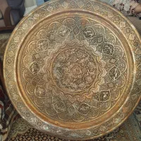 دیوارکوب مسی قلم زنی اصل عتیقه|کلکسیون اشیاء عتیقه|تهران, جیحون|دیوار