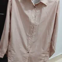 شومیز  صورتی و کرمی