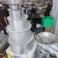 قابلمه روحی و کاسه روحی و آبکش همه سایزی