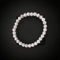 دستبند سنگ هائولیت سفید کد 203|جواهرات|شیراز, ارم|دیوار