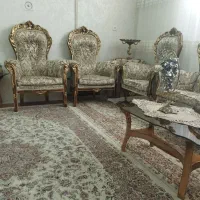 مبل ۹ نفره کاملا سالم جنس چوب راش خیلی محکم|مبلمان خانگی و میز عسلی|میانه, |دیوار
