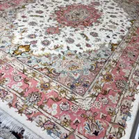 فرش 9 متر تک تبریز نقشه کریم قلم رج سی در حد نو