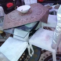 میزناهارخوری سفیدجنس  پارچه مخمل