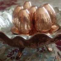 شیرینی خوری و ۶ تا نمکدان مسی