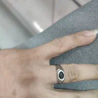 حلقه الماس سیاه نقره