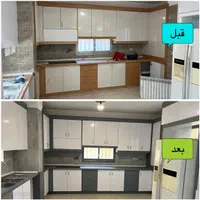 نصب حرفه ای برچسب کابینت ، خودچسب(الکور) مات کن|مصالح و تجهیزات ساختمان|اصفهان, شاهزید|دیوار