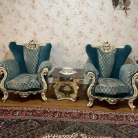 ست مبل استیل هفت نفره+دو صندلی میزبان وبوفه|مبلمان خانگی و میز عسلی|تهران, شهرک هما|دیوار