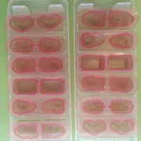 4 عدد قالب یخ طرحدار و سه عدد قیف