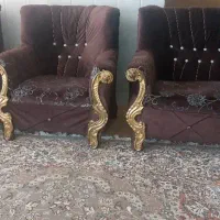 فروش مبل دسته دوم در حد نو با میز عسلی هفت نفر|مبلمان خانگی و میز عسلی|اردکان, |دیوار