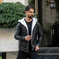 کاپشن چرمی خزدار مردانه / پرداخت در محل