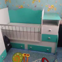 تخت بچه با تشک  نو