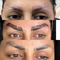 مدل برای ریمو خط چشم با مواد رجووی