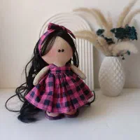 عروسک ۲۵ سانتی کفش دار موی پُر