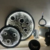 تابلو ماه همراه با نور led|صنایع دستی و سایر لوازم تزئینی|کلاچای, |دیوار