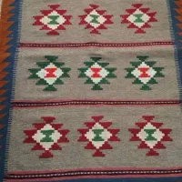 دوعدد گلیم فرش یک در یکنیم دست بافت زیبا|گلیم، جاجیم، گبه|شیراز, جوادیه|دیوار