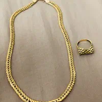 زنجیر کارتیه و انگشتر طلا ( مناسب سرمایه گذاری )