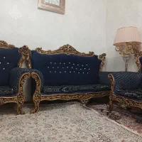 مبل نیمه سلطنتی سرمه ای طلایی|مبلمان خانگی و میز عسلی|نسیمشهر, |دیوار