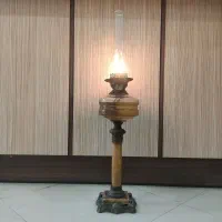 چراغ لمپا دو فیتیله قدیمی آنتیک