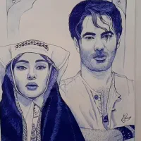 نقاشی چهره با خودکار