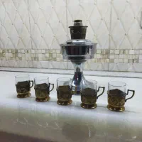 گرد سوز و جا استکانی برنجی قدیمی|کلکسیون اشیاء عتیقه|تهران, شادآباد|دیوار