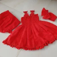 ست نوزادی پیراهن ،شرت و هد سر