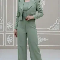 کراپ کت و اورال سبز پاستیلی