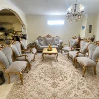 مبل استیل سلطنتی رنگ فیلی شامپاینی،میز ناهار خوری