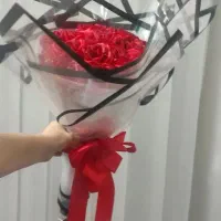 دسته گل روبانی