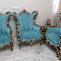 مبلمان استیل ۹نفره چوب راش پارچه مخملی ترک|مبلمان خانگی و میز عسلی|تهران, بهمن یار|دیوار
