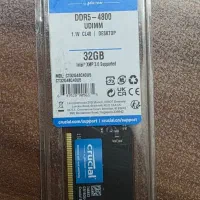دو عدد رم Crucial CT32G48C40U5 DDR5 4800MHz 16G