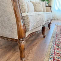 مبل سه گل فرانسوی با پارچه پتینه ضدلک/خرید اقساطی/|مبلمان خانگی و میز عسلی|اردبیل, |دیوار