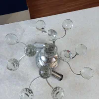لوستر دو شاخه کریستالی