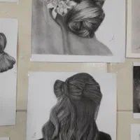 نقاشی سیاه قلم حرفه ای|تابلو، نقاشی، عکس|یزد, |دیوار