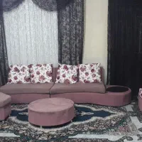 مبل ال.همراه پاف ( میز جلو مبلی)