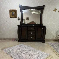 آینه و کنسول چوبی|بوفه، ویترین، کنسول|اهواز, کیان اباد|دیوار