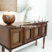 کنسول نئوکلاسیک حصیر بامبو پینترستی|بوفه، ویترین، کنسول|تبریز, |دیوار