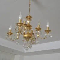 لوستر ۸شعله آب طلا تضمینی