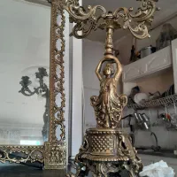 اینه شعمدان برنزی قدیمی