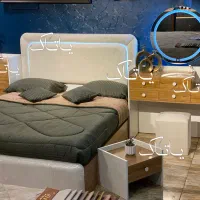 سرویس خواب دونفره مدل لنا تمام ام دی اف