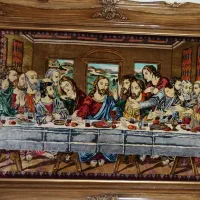 تابلو فرش تمام ابریشم شام آخر|تابلو فرش|ری, جوانمرد قصاب|دیوار