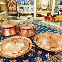 سرویس 3 قابلمه و ماهیتابه مس دست ساز|ظروف پخت‌وپز|اصفهان, آفاران|دیوار
