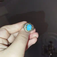 انگشتر فیروزه نیشابوری  با رکاب نقره نو نو اصل|جواهرات|تهران, شمس‌آباد|دیوار