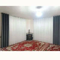 پرده سیم دوزی طلایی|پرده، رانر، رومیزی|بیرجند, |دیوار