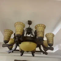 لوستر ۸ شاخه چوبی شرکتی برند داکار