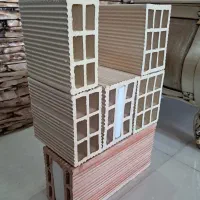 آجر (نما)  سفال سه گل لفتون(ده سوراخ) زبره