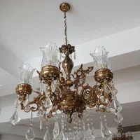 لوستر سقفی برنجی