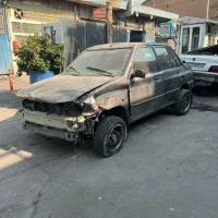 پراید ۱۳۲ مدل ۸۹ تصادفی موتور روشن