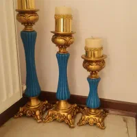 ۳ عدد شمع به همراه پایه