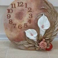 ساعت فوق برجسته گچبری مدرن